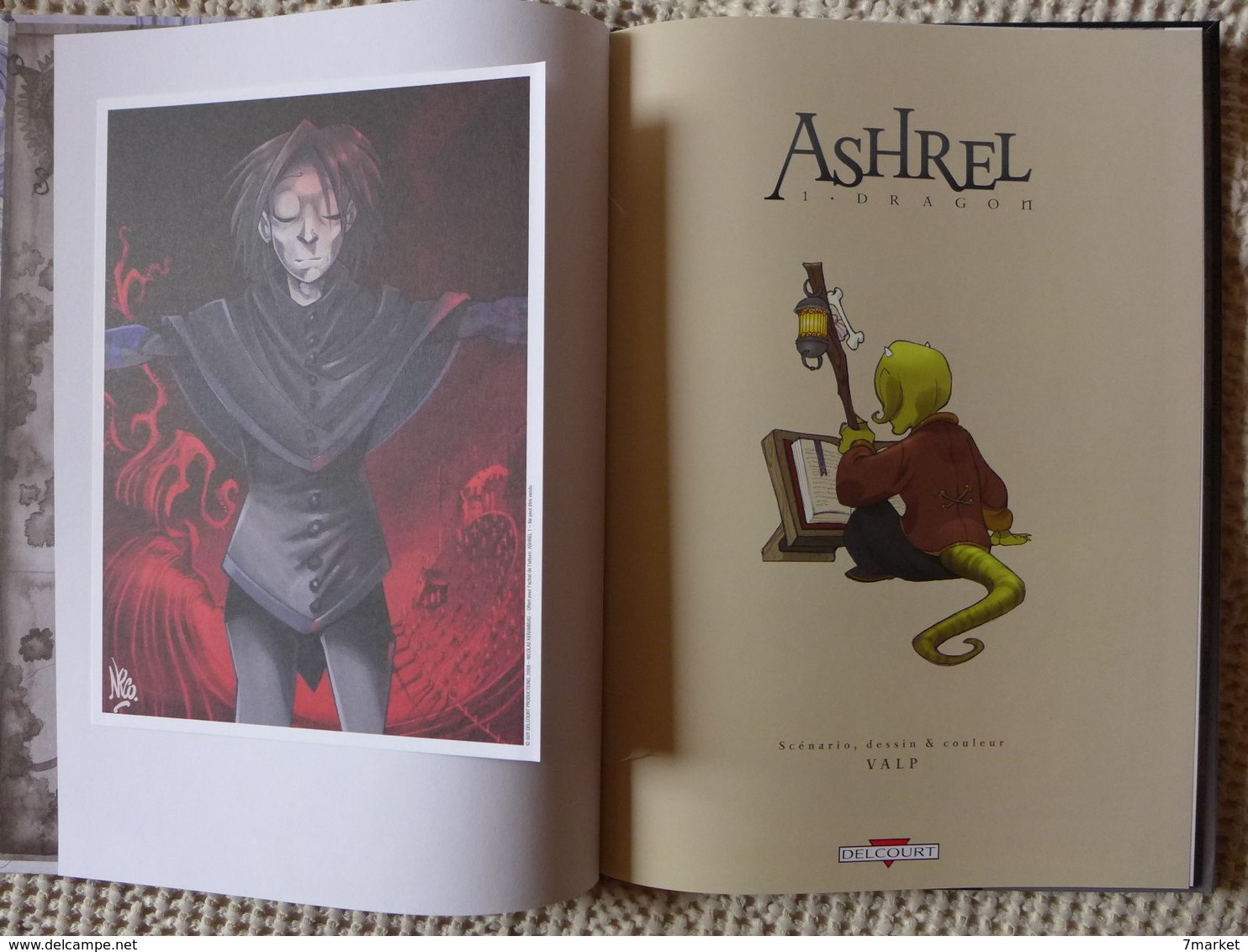 Valp - Ashrel. T1 . Dragon / 2009 EO + Ex-Libris - Original Edition - French