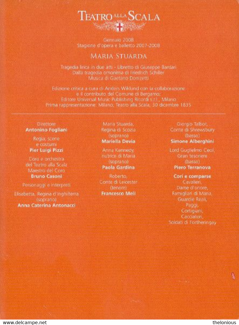 # Gaetano Donizetti - Maria Stuarda - Opera Lirica (DVD + CD Mai Ascoltati) - Concert Et Musique