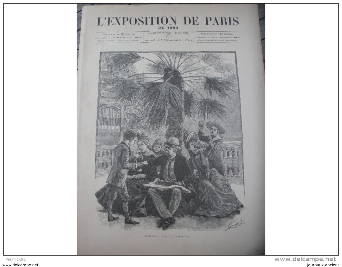 L'EXPOSITION DE PARIS 1889 LES COMITES DE L'EXPOSITION / DINER A L'EXPOSITION / PAVILLON DU NICARAGUA / BEAUX ARTS - 1850 - 1899