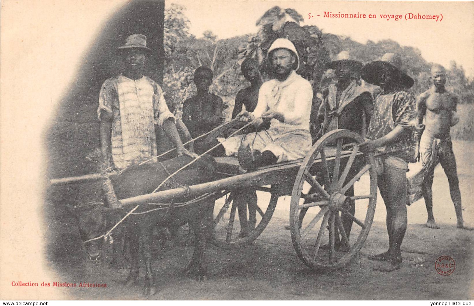 Benin - Dahomey - Ethnic / 15 - Missionnaire En Voyage - Attelage - Beau Cliché - Benin