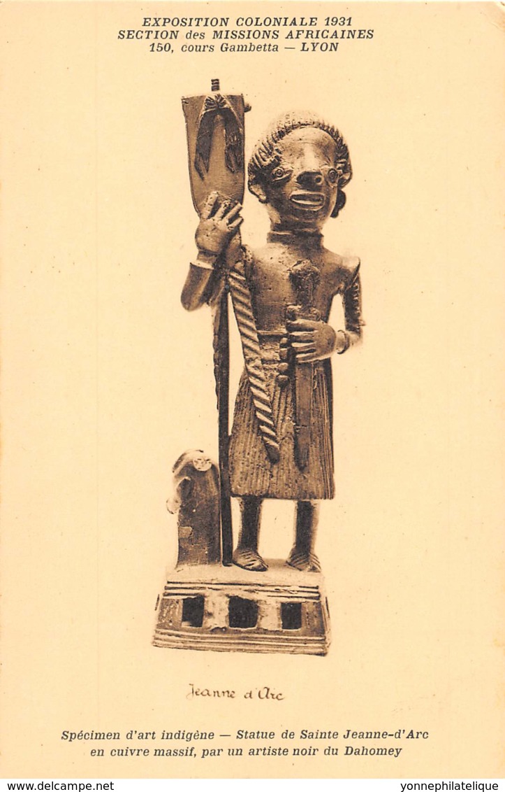 Benin - Dahomey - Ethnic / 35 - Statue En Cuivre Massif De Sainte Jeanne D' Arc - Benin