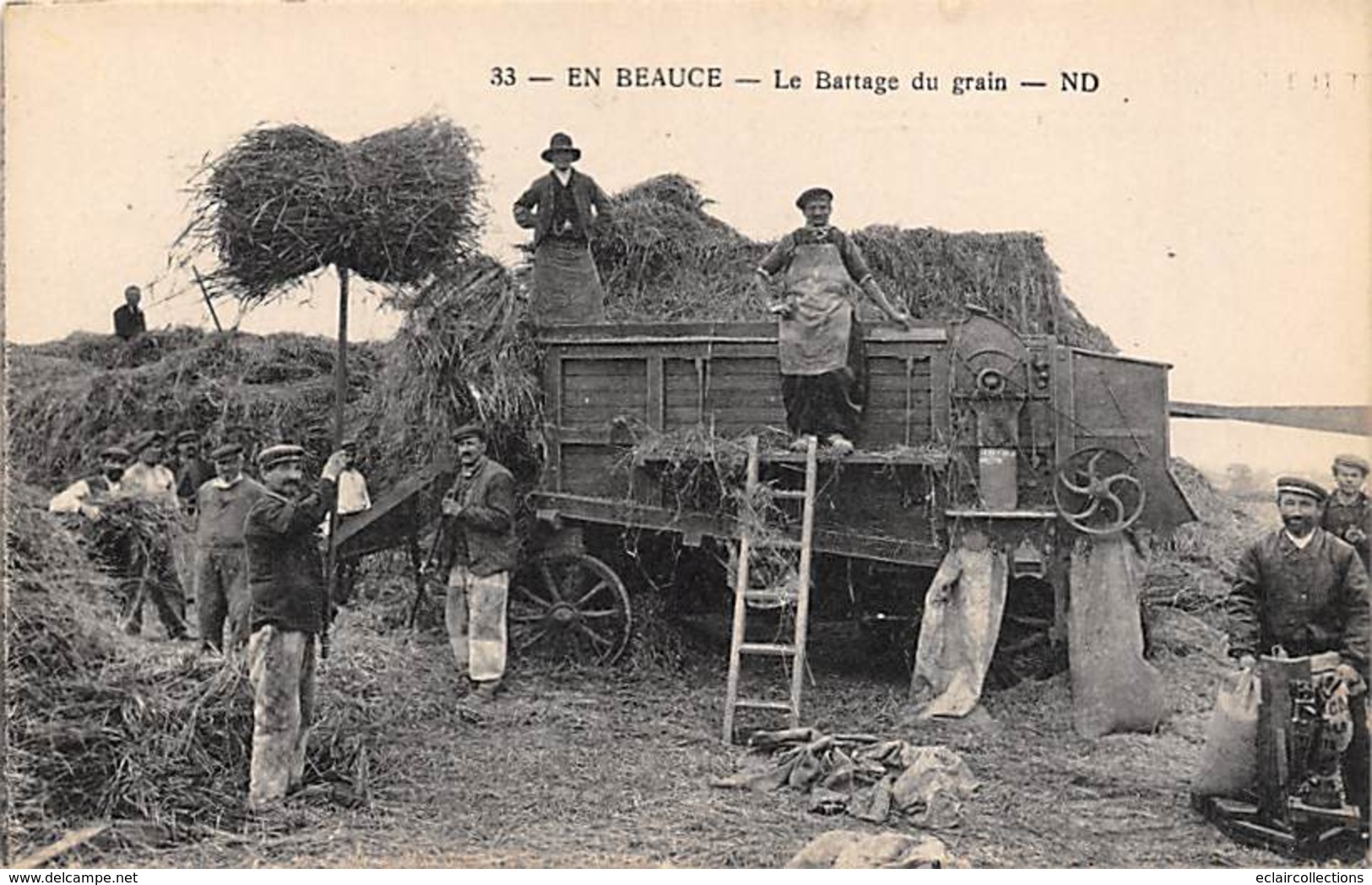 Série En Beauce          28    Le Battage Du Grain  Batteuse  2  N°33       (voir Scan) - Centre-Val De Loire