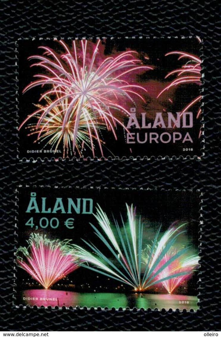 Aland 2018 Fireworks - Fuochi Di Artificio 2v Complete Set  ** MNH - Aland