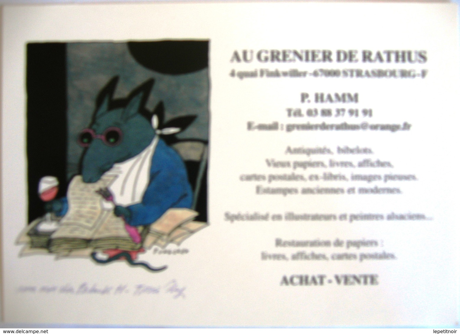 Illustration Toni Ungerer Pub Au Grenier De Rathus Strasbourtg Patrick Hamm - Contemporain (à Partir De 1950)