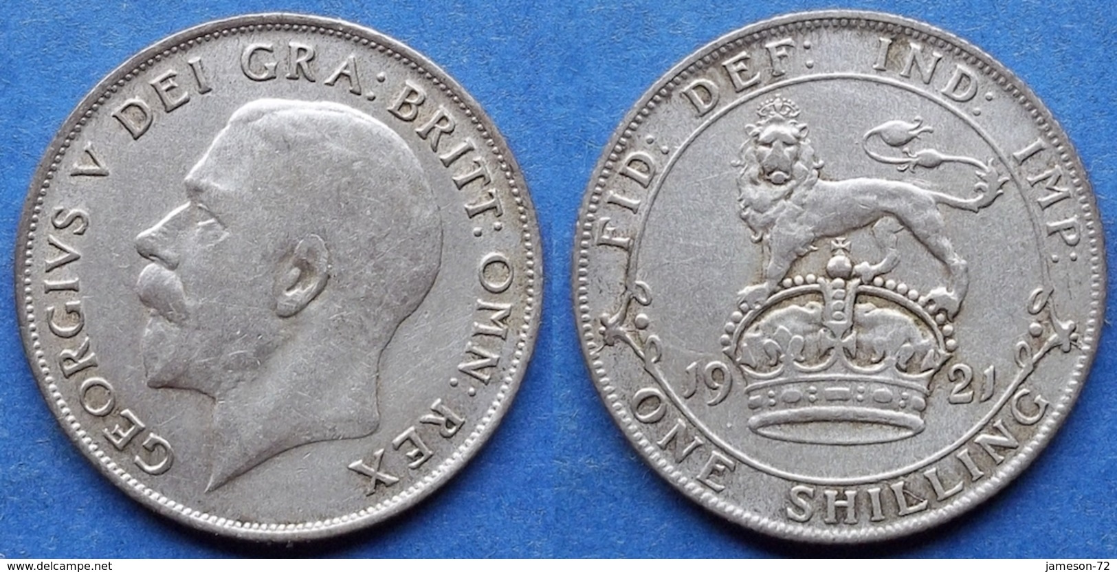 UK - Silver Shilling 1921 KM# 816a George V (1910-1936) - Edelweiss Coins - Autres & Non Classés