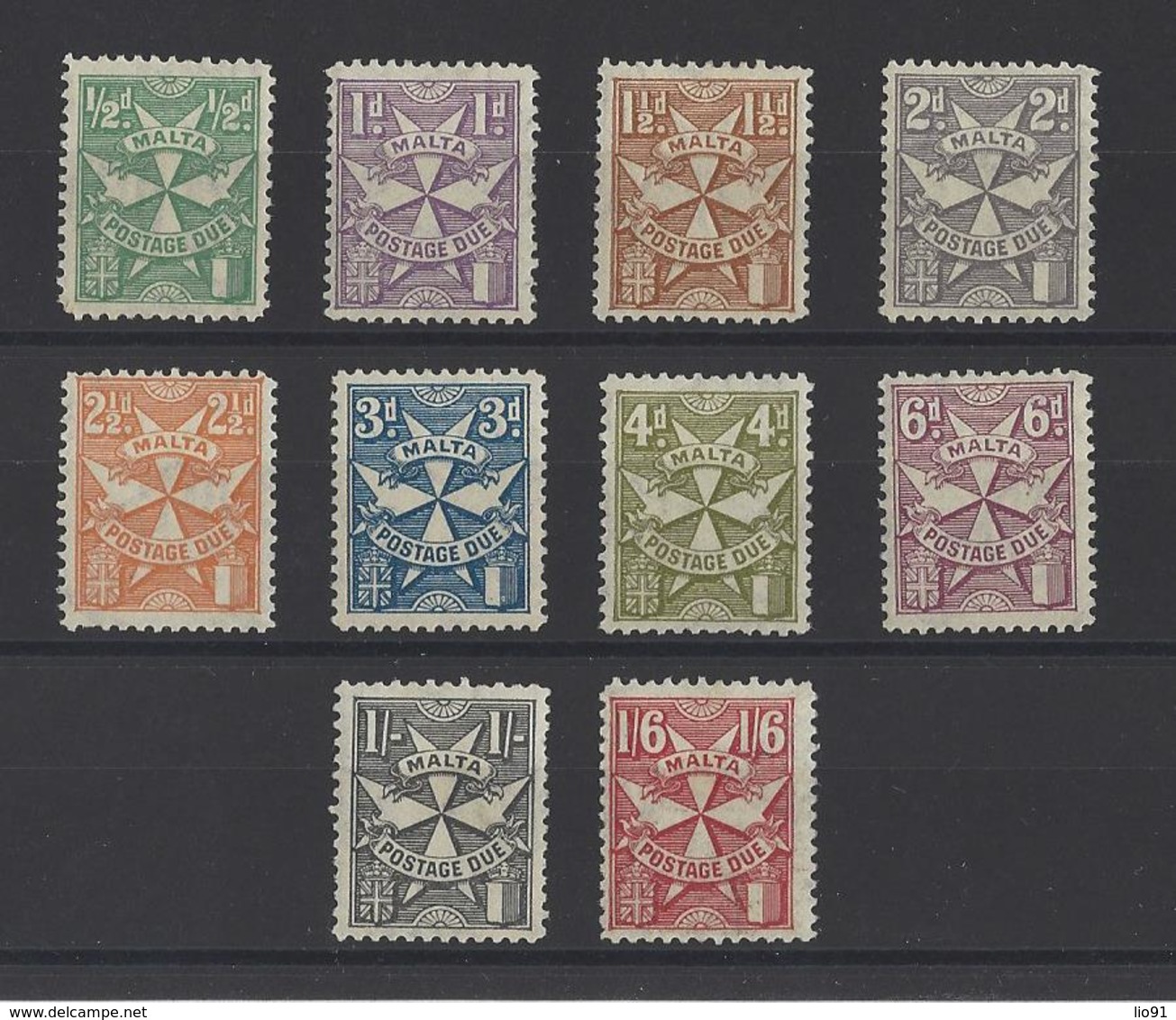 MALTE.  YT Timbres Taxe N°11/20  Neuf *  1925 - Malte