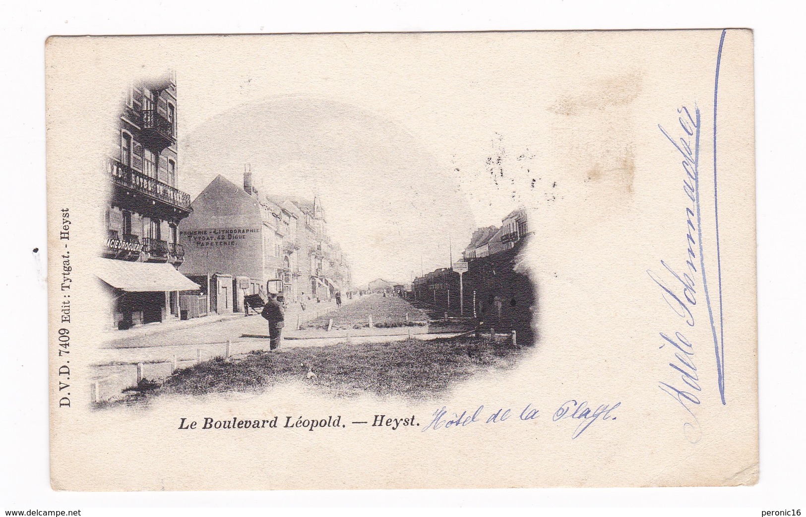 Belle CPA Heist (Belgique), Boulevard Léopold. A Voyagé En 1901 - Heist