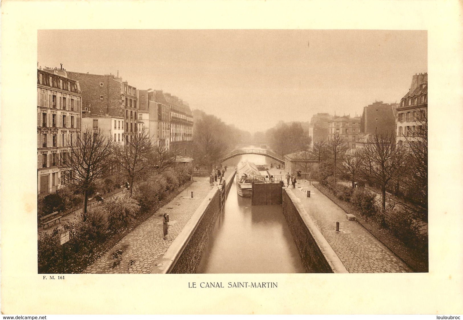 GRAVURE PARIS LE CANAL SAINT MARTIN   FORMAT 29 X 20 CM - Estampes & Gravures