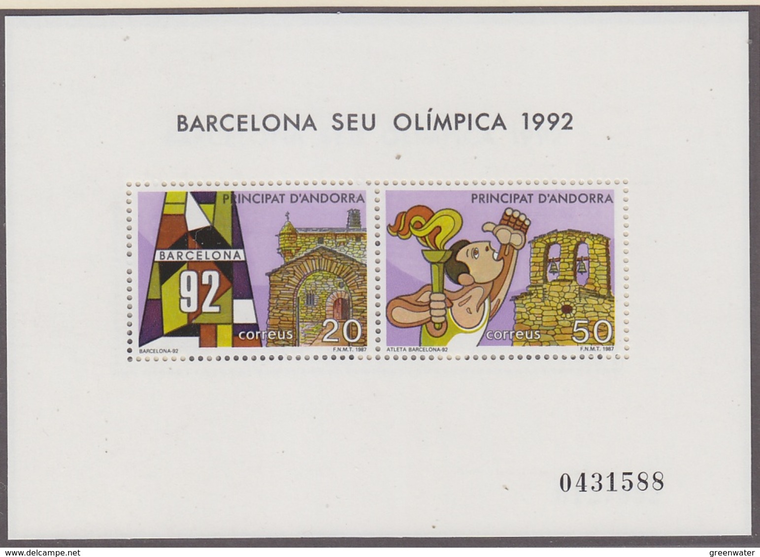 Andorra Sp. 1992 Olympic Games Barcelona M/s ** Mnh (41409) - Ongebruikt