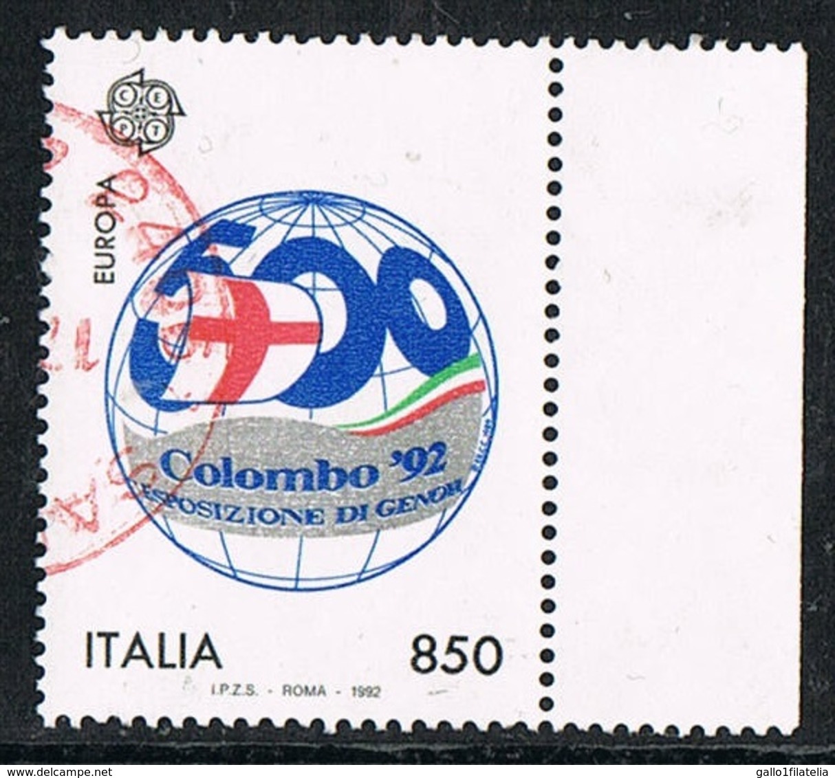 1992 - ITALIA / ITALY - EUROPA CEPT - LA SCOPERTA DELL'AMERICA / DISCOVERY OF AMERICA - USATO / USED. - 1992