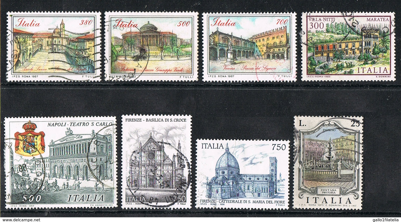 ITALIA / ITALY - MONUMENTI / MONUMENTS - LOTTO DI FRANCOBOLLI / LOT OF STAMPS - USATO / USED - Monumenti