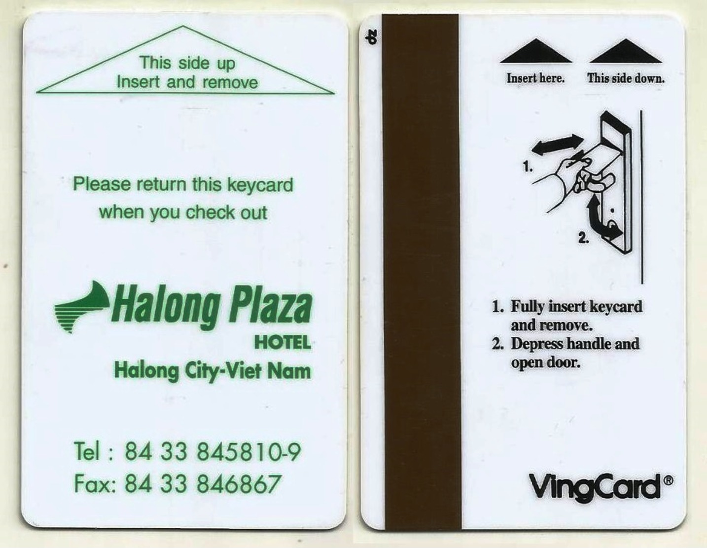 VIETNAM Hotelkarte Keycard Vom Halong Plaza Hotel In Halong City - Hotelkarten