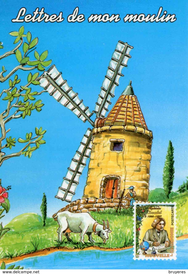 Entier Postal De 1997 Sur Carte Postale Avec Timbre "Planisphère/100F" Et  Illust. "Lettres De Mon Moulin" - Interi Postali