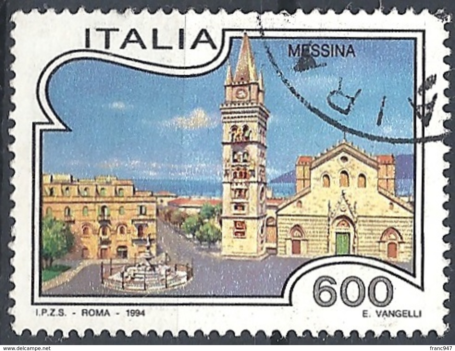Italia, 1994 Messina, 600L # Sassone 2100 - Michel 2323 - Scott 1974  USATO - 1991-00: Oblitérés