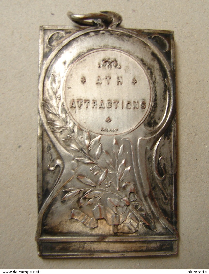 Méd. 5. Grande Médaille D'attraction à Ath. La Récompense Distribuant Une Palme Et Une Couronne De Laurier. J. De Keyser - Professionnels / De Société