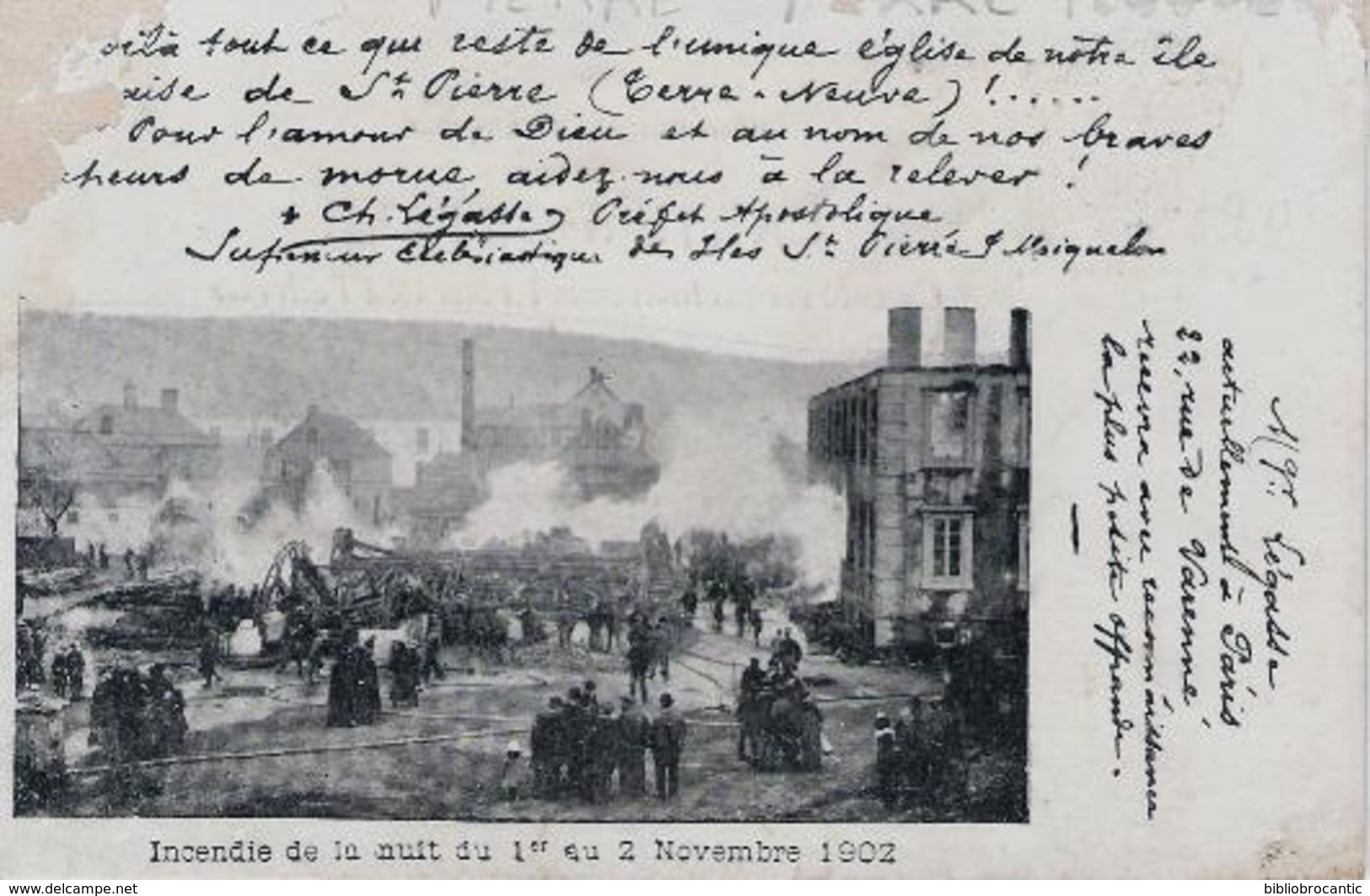 TERRE NEUVE - ST PIERRE - INCENDIE DU 1ER NOVEMBRE AU 2 NOVEMBRE 1902 - Saint-Pierre-et-Miquelon