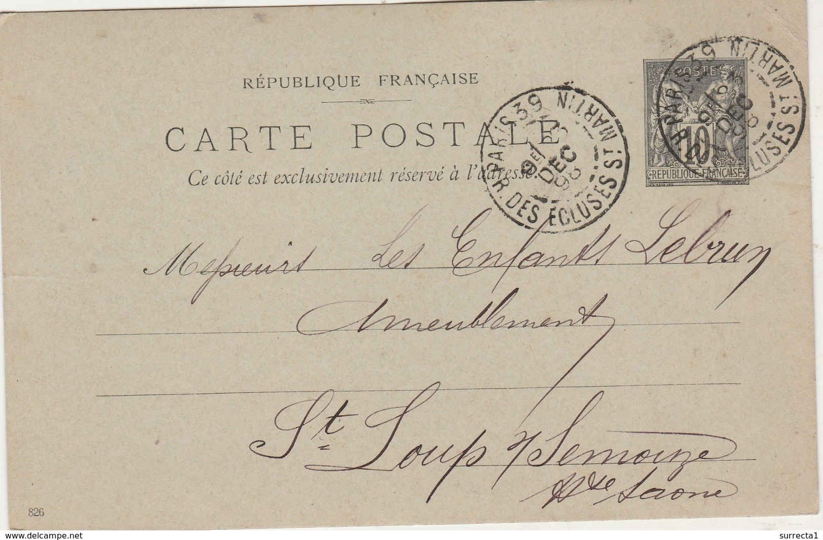 Carte Commerciale 1898 / Entier / PRIGENT / Sièges & Sommiers élastiques / 13 Av Taillebourg / 75 Paris - Autres & Non Classés