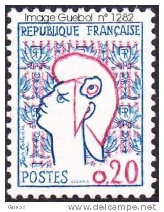 France Marianne De Cocteau N° 1282 ** Le 0f20 Bleu Et Rouge Au Type I - 1961 Marianne (Cocteau)