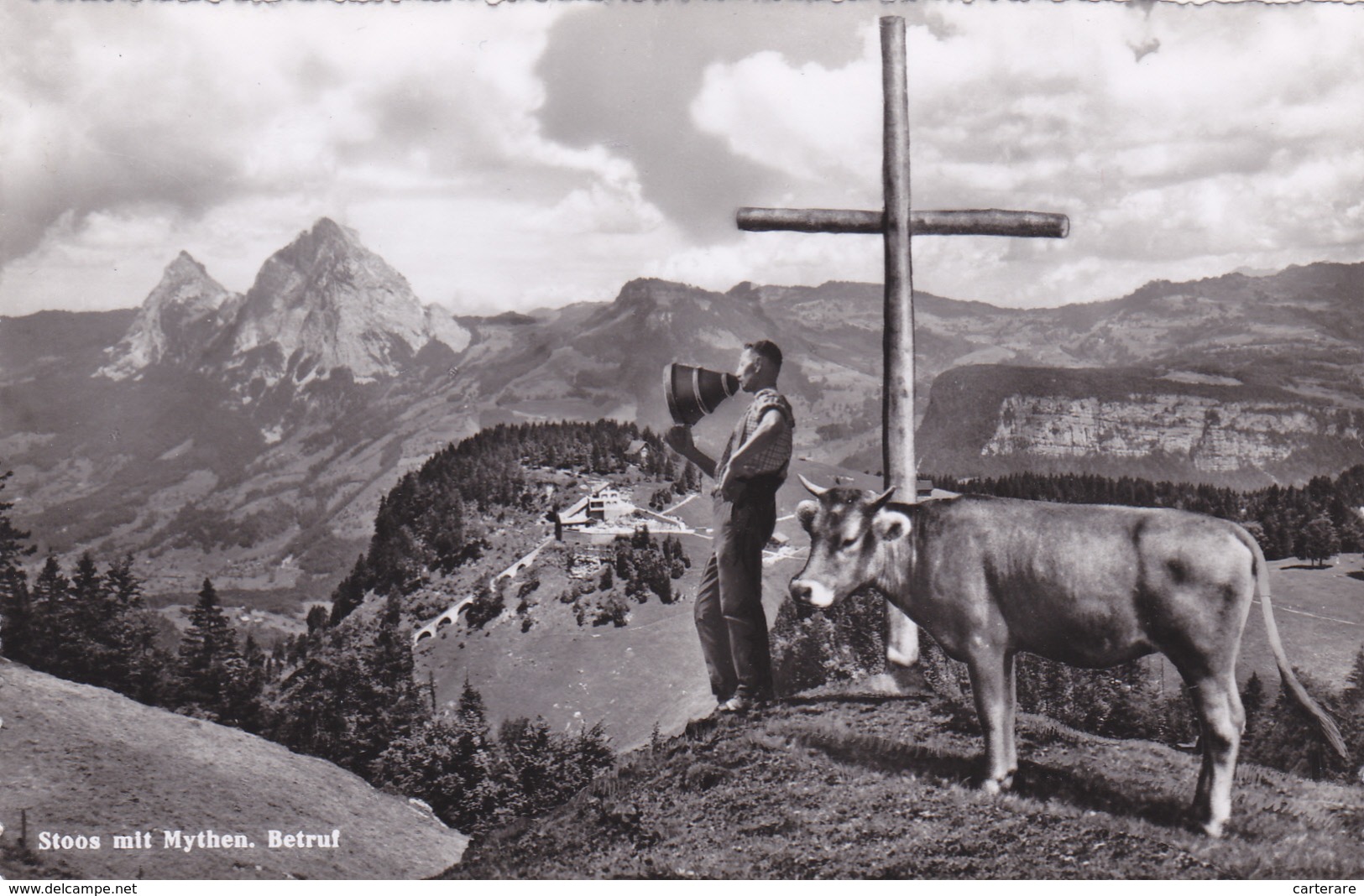 SUISSE,SCHWEIZ,SVIZZERA,SWITZERLAND,SWISS ,SCHWYTZ,SCHWYZ,STOOS,BERGER,VACHE,CROIX - Schwytz