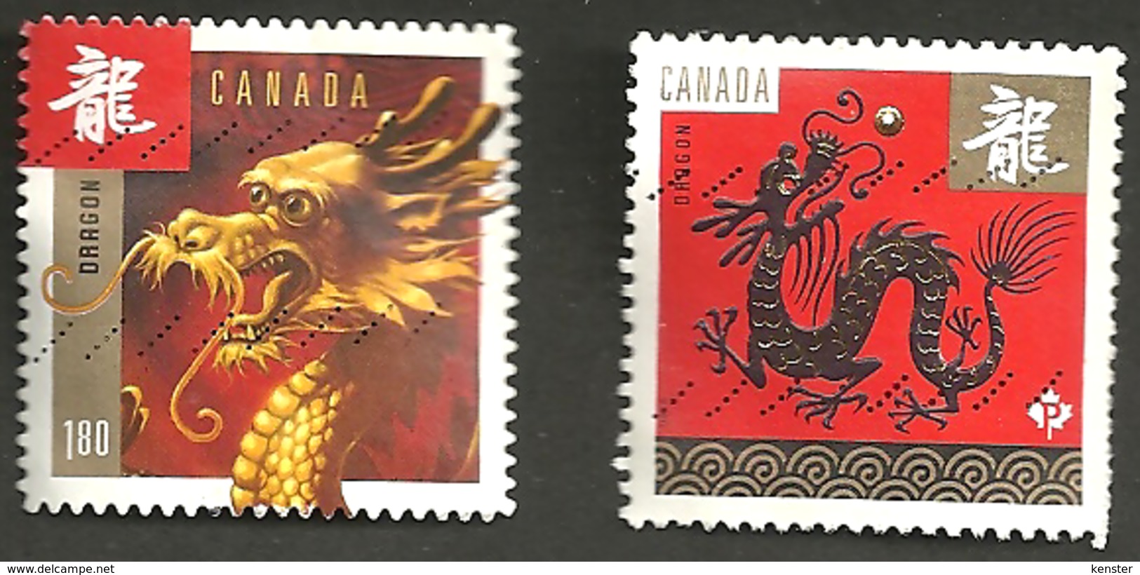 Sc. #2495 & 92 Chinese New Year Pane & Booklet Pair Used 2012 K001 - Oblitérés
