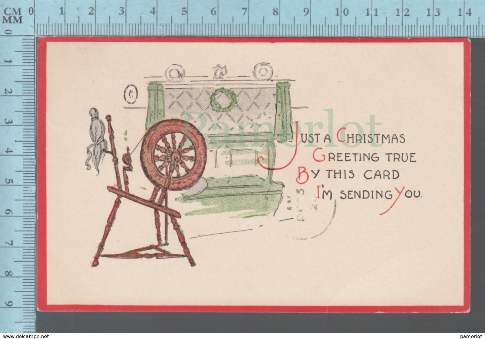 CPA -Christmas Greeting , Rouet Cuisine Cover Granby P.Q. . 1920 On A  Canada  Stamp # 106 - Autres & Non Classés