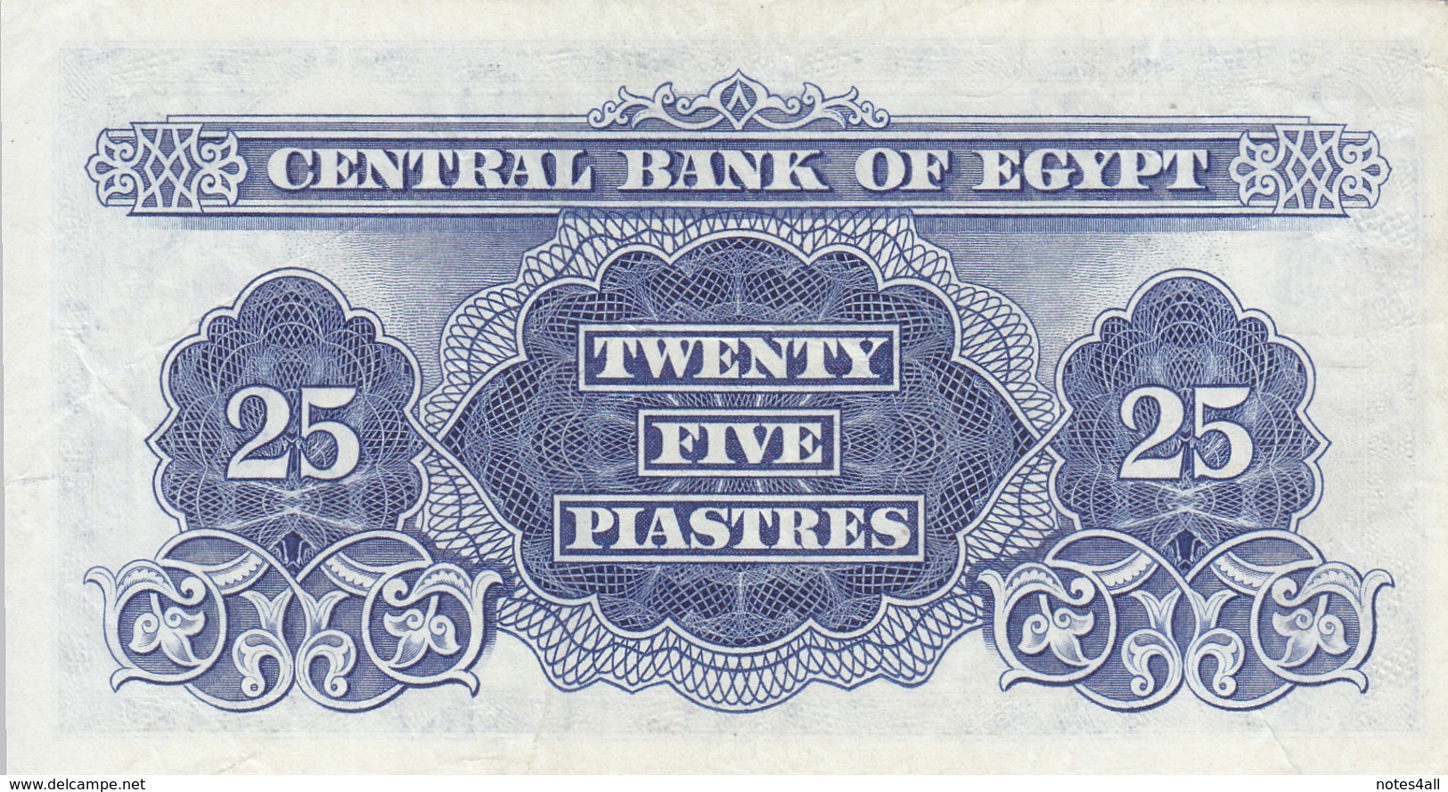 EGYPT 25 PT 1966 P-35 Sig/ ZENDO #10 VF PREFIX 64  */* - Egypte