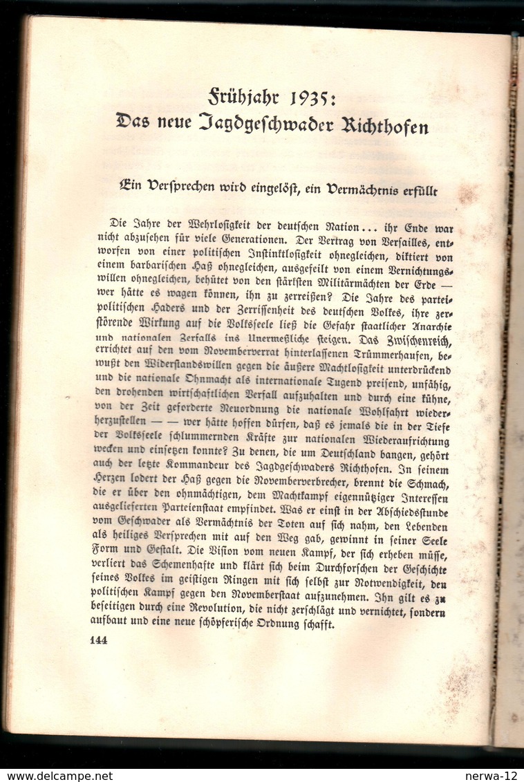 Militaria 1. Weltkrieg Buch von 1935 "Jagd in Flanderns Himmel" über Freiherr von Richthofen