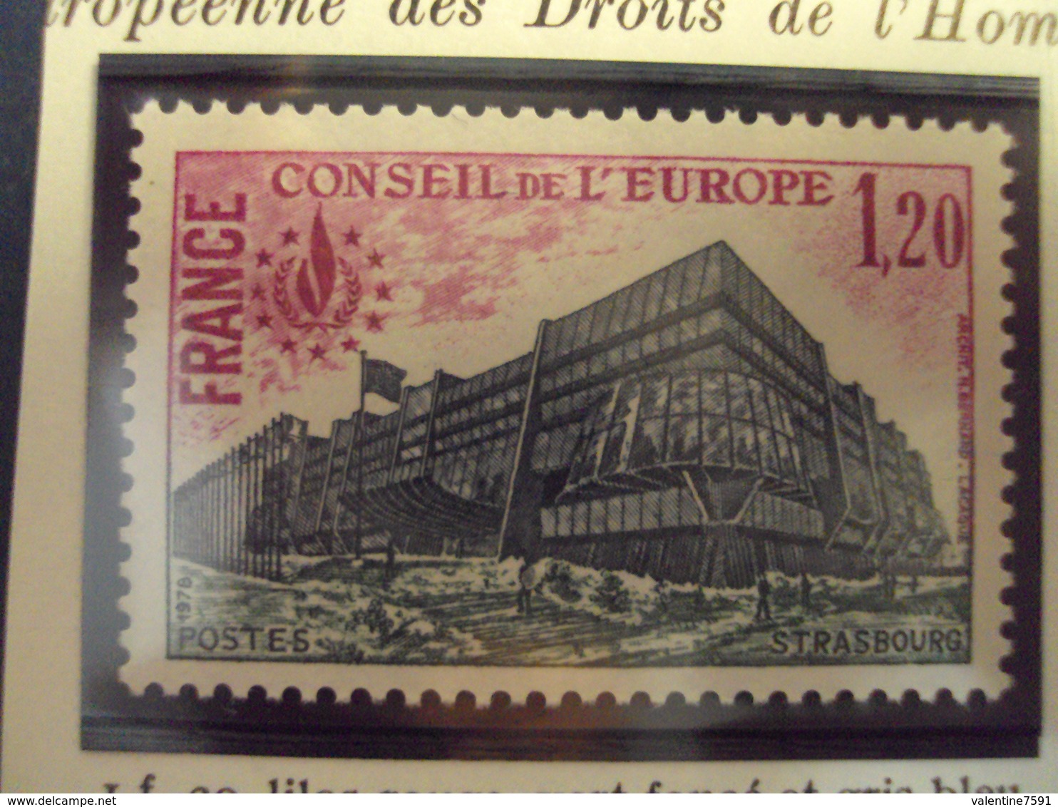 1978-SERVICE Timbre N°   58      "CONSEIL De L EUROPE  1.20f        "     Cote   0.65           Net     0.20 - Neufs