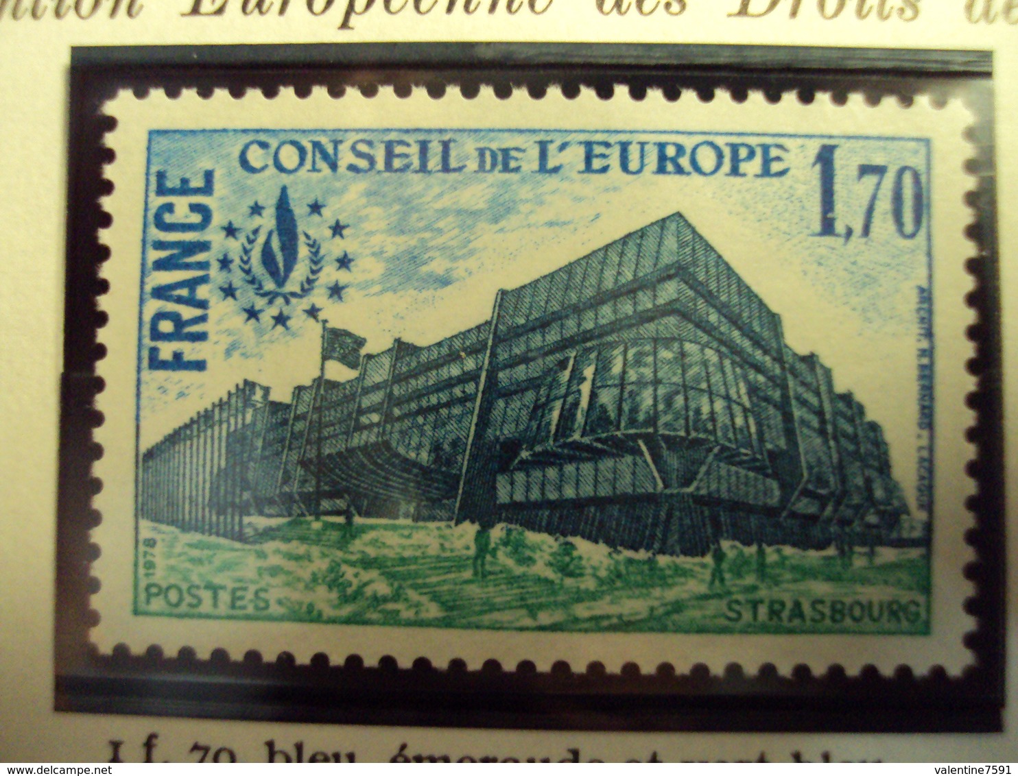 1978-SERVICE Timbre N°  59       "CONSEIL De L EUROPE   1.70f       "     Cote     1         Net     0.30 - Neufs