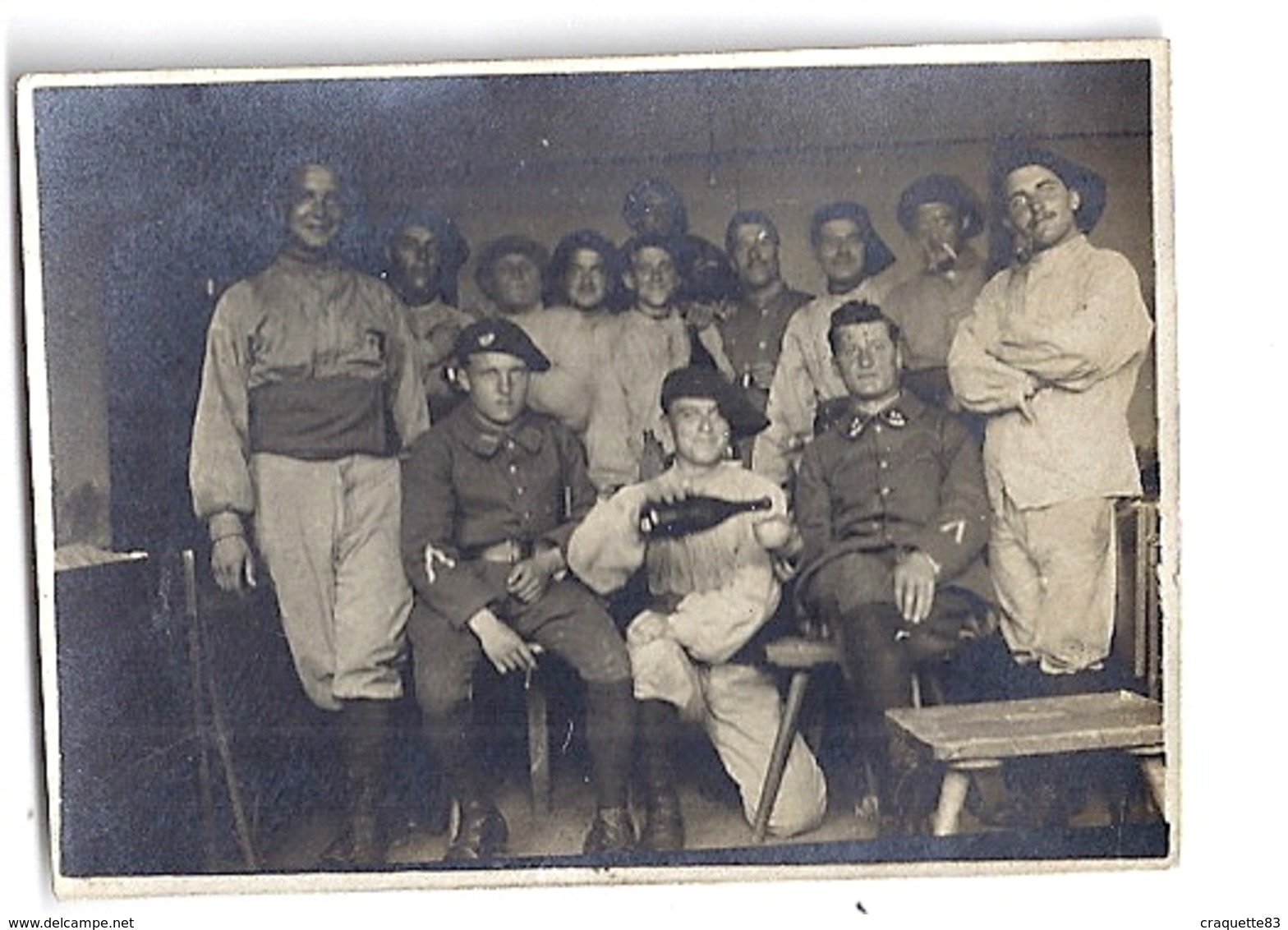 CHASSEURS ALPINS   PHOTO SEPIA - Guerre, Militaire