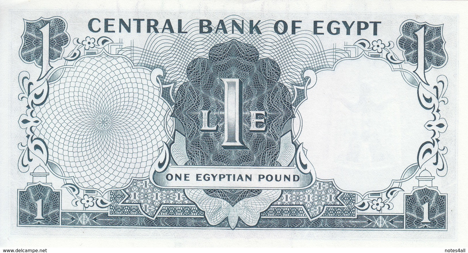 EGYPT 1 EGP 1966 P-37 Sig/ ZENDO #10  UNC */* - Egypt