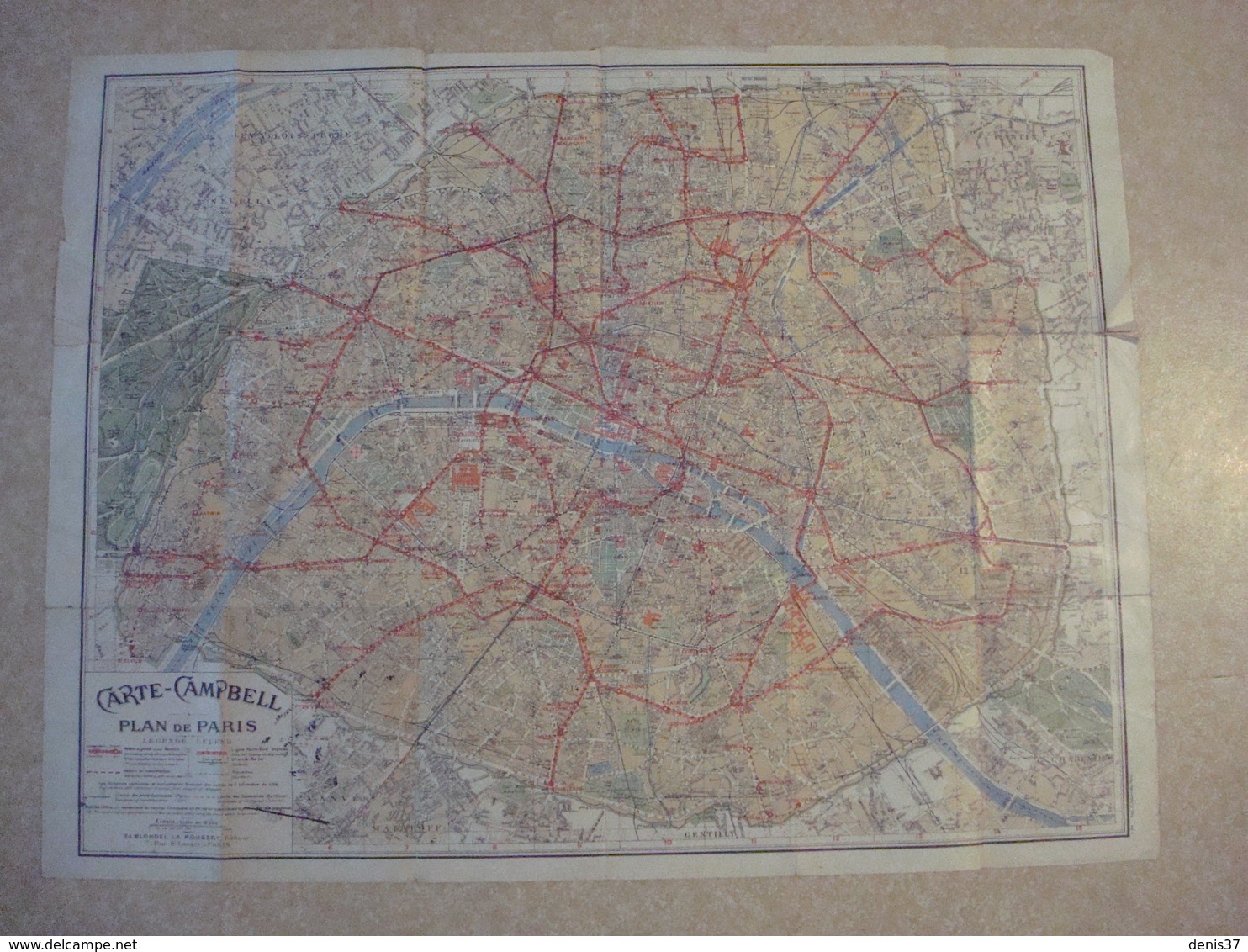 Carte Campbell, Plan De Paris. - Cartes Topographiques