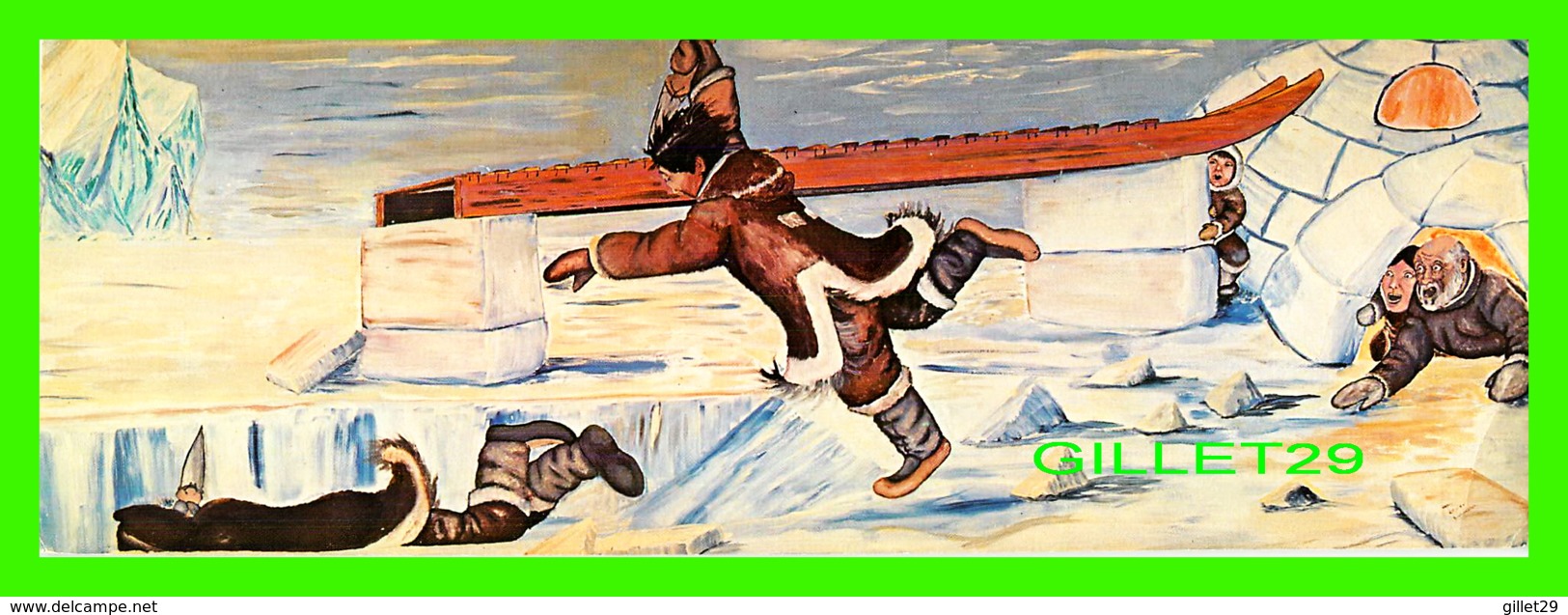 FROBISHER BAY, N.W.T. - MURAL FROM FROBISHER INN'S COLLECTION - ARTIST, HENRY EVALUARDJUK - DIMENSION 9 X 25 Cm - - Autres & Non Classés