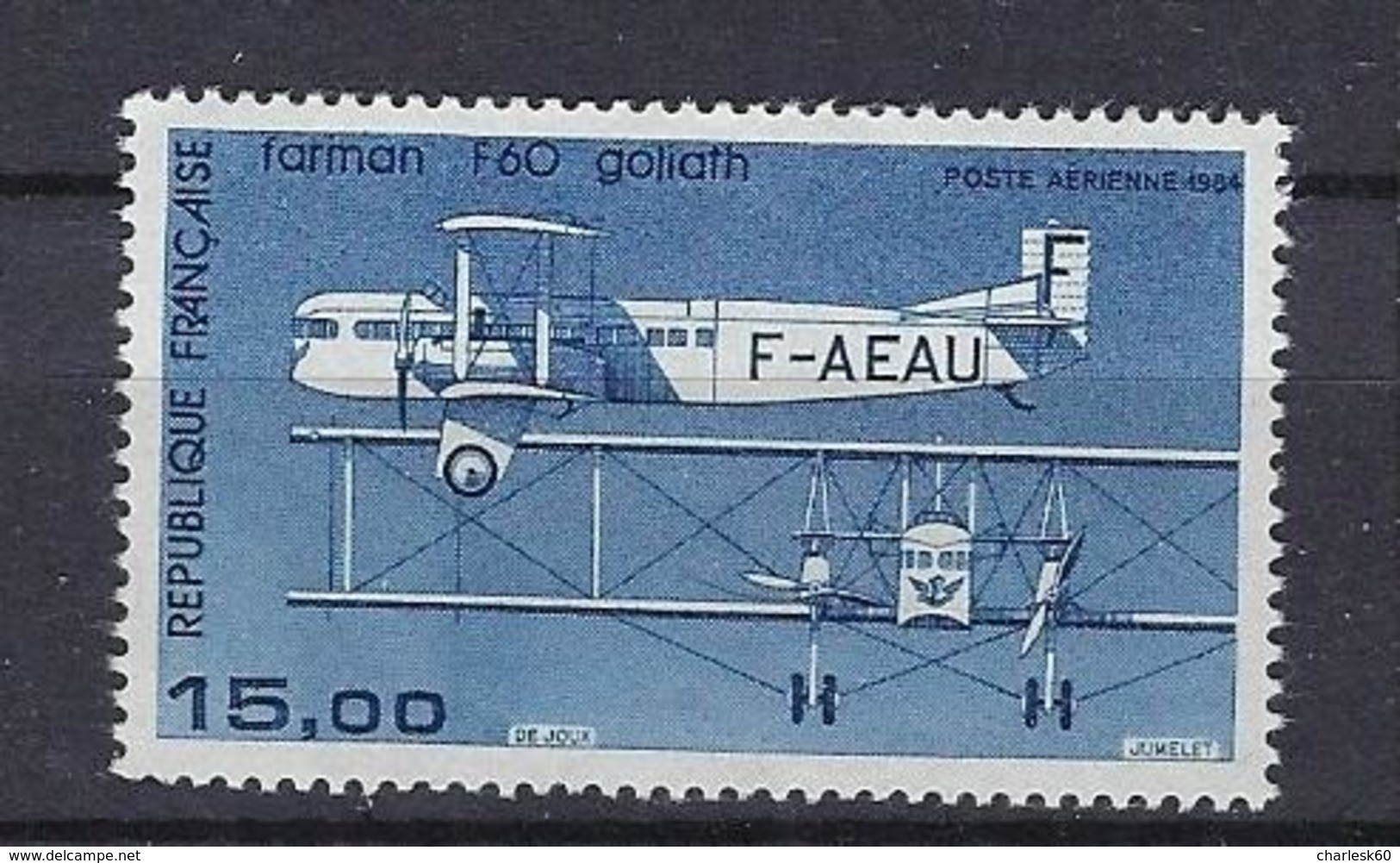 France 1985 Poste Aérienne Farman F 60 Y&T N° 58 Neuf - 1960-.... Neufs