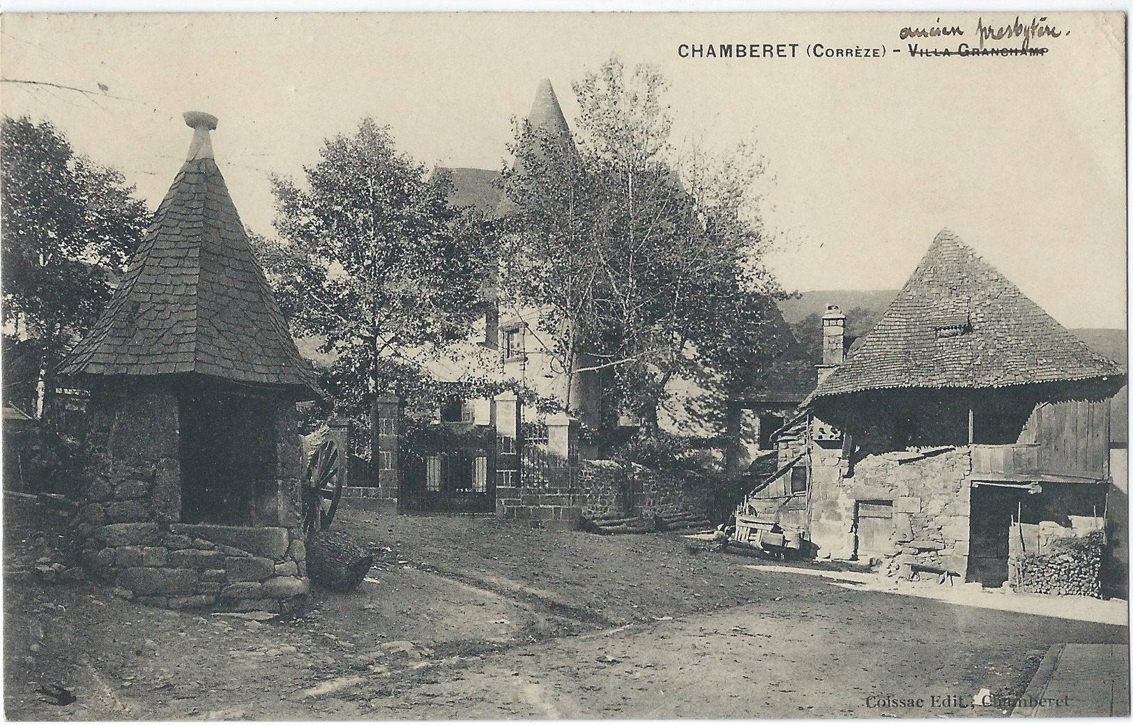 19 - CHAMBERET - Ancien Presbytère (ou Villa Grandchamp ?)- Années 1910 - Autres & Non Classés