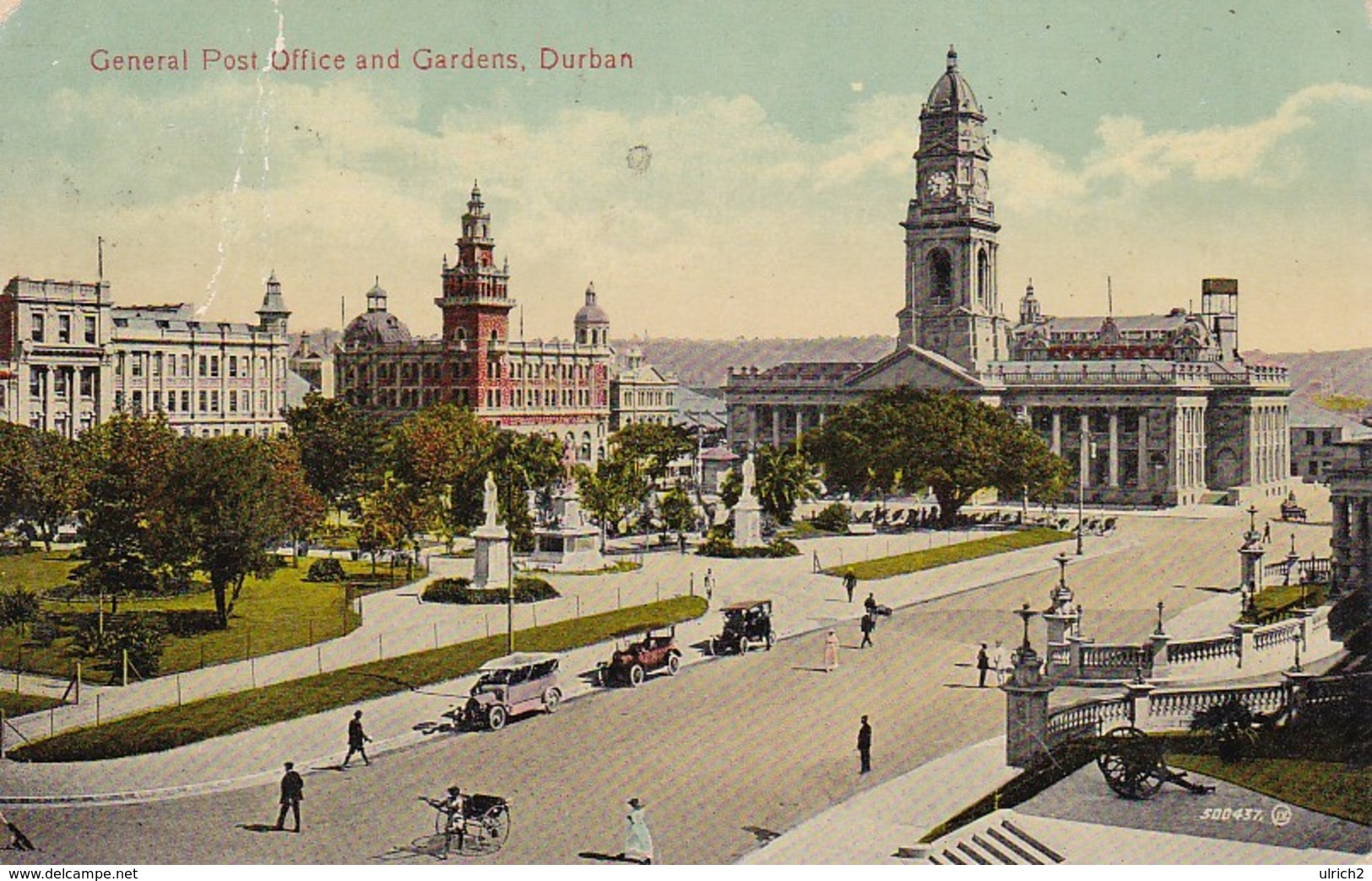 PC Durban - General Post Office And Gardens - 1916 (37994) - Südafrika