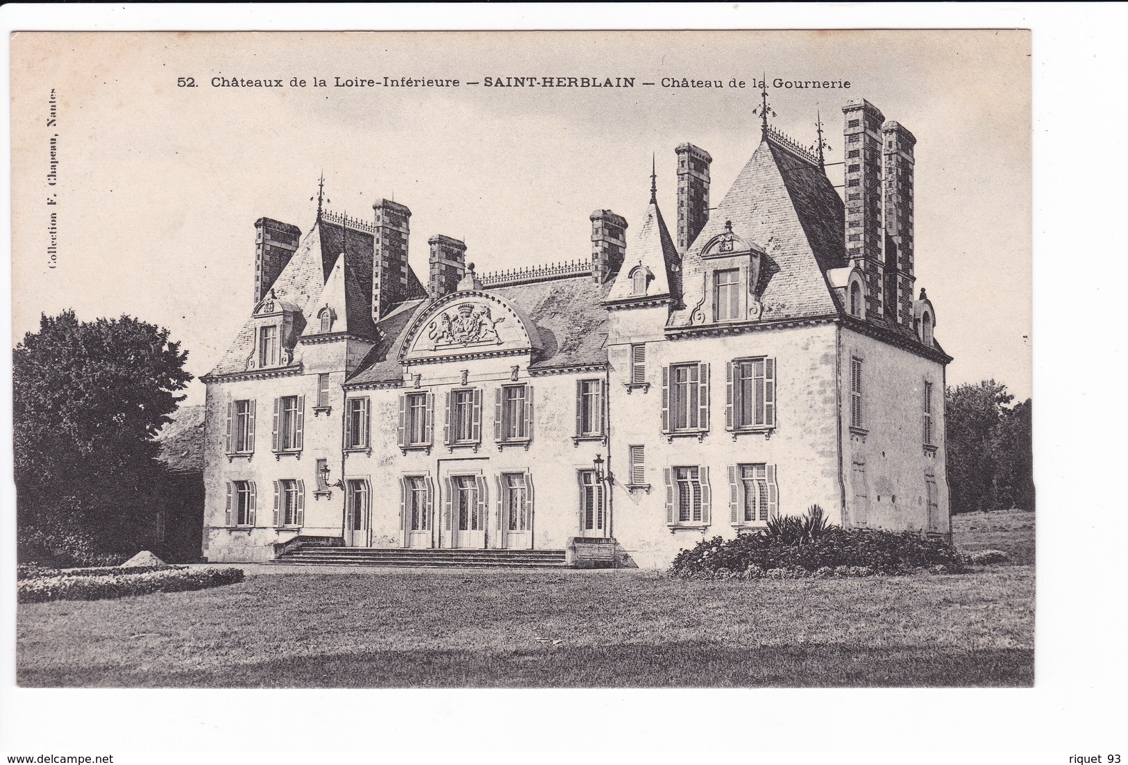 52 - Châteaux De La Loire Inférieure. SAINT-HERBLAIN - Château De LaGournerie - Andere & Zonder Classificatie