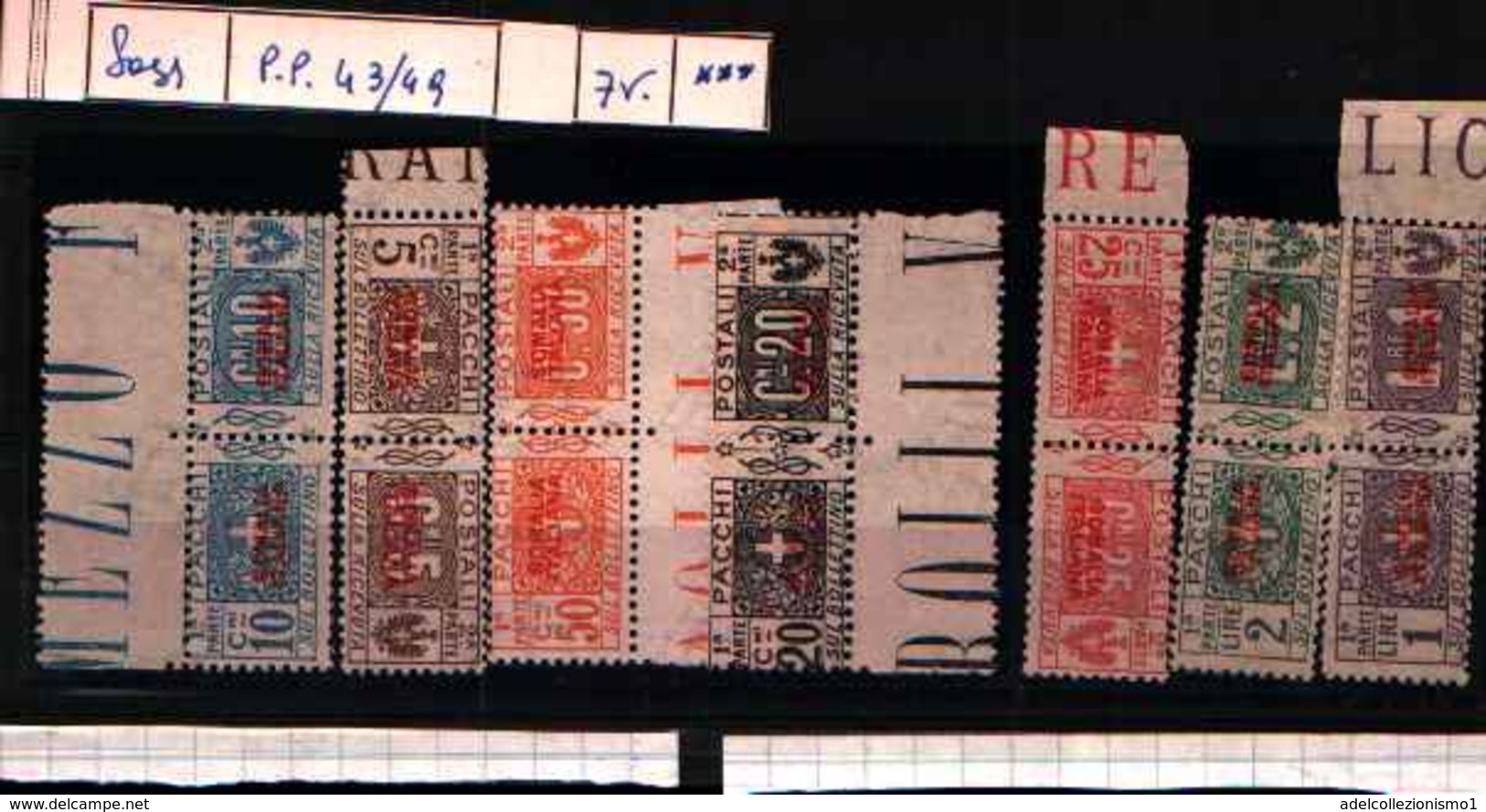 84041)SOMALIA- Pacchi Postali Soprast. SOMALIA ITALIANA Del 1° Tipo In Rosso NON EMESSO -1926-MNH** SERIE COMPLETA DIENA - Nuovi