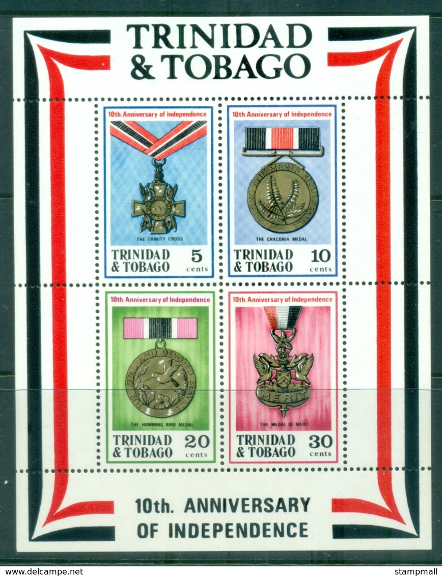 Trinidad & Tobago 1972 Independence 10th Anniv MS MUH - Trinidad & Tobago (1962-...)