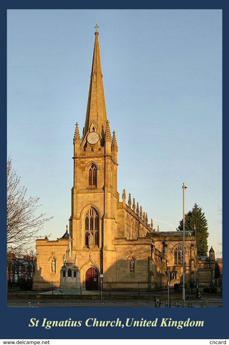 T91-064 ]    St Ignatius Church UK  Cathedral Church Dom ,  Prestamped Card - Churches & Cathedrals