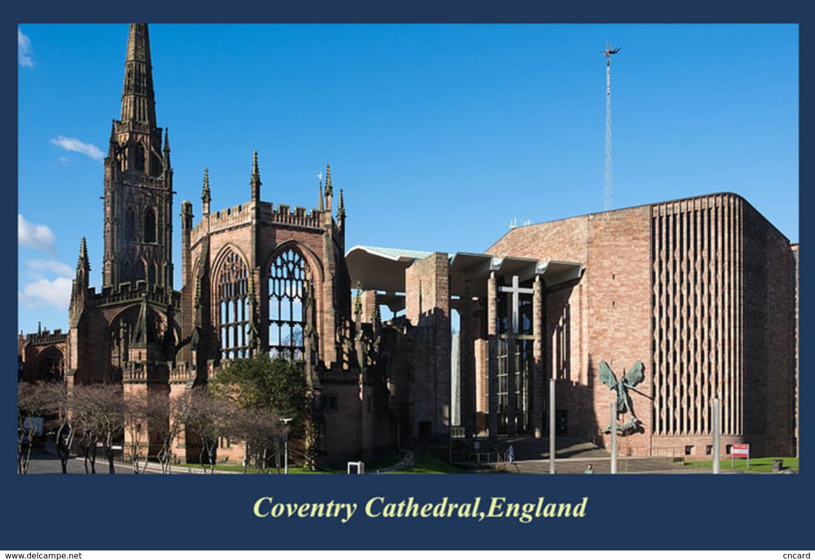 T91-007 ]    Coventry Cathedral UK  Cathedral Church Dom ,  Prestamped Card - Churches & Cathedrals