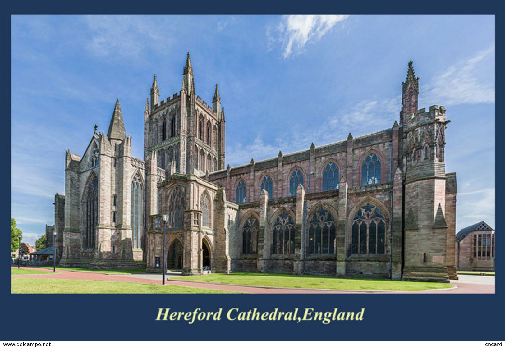 T91-014 ]    Hereford CathedralUK  Cathedral Church Dom ,  Prestamped Card - Churches & Cathedrals