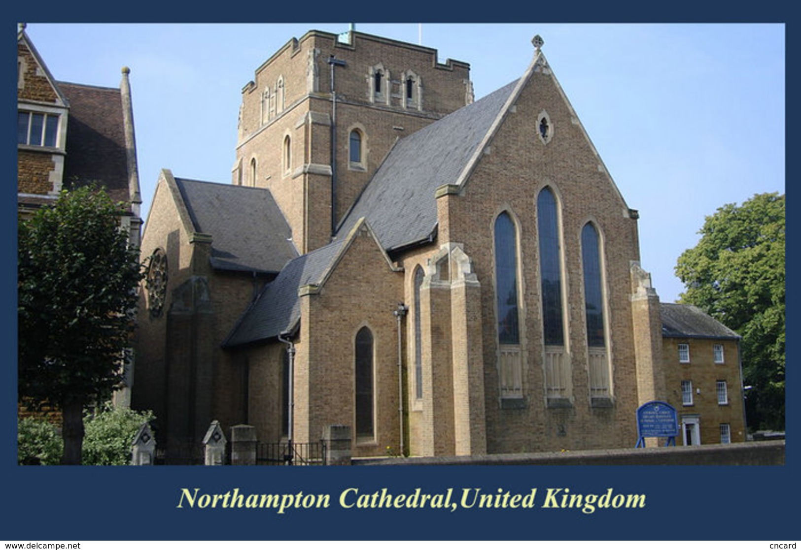 T91-047 ]     Northampton Cathedral  UK  Cathedral Church Dom ,  Prestamped Card - Churches & Cathedrals