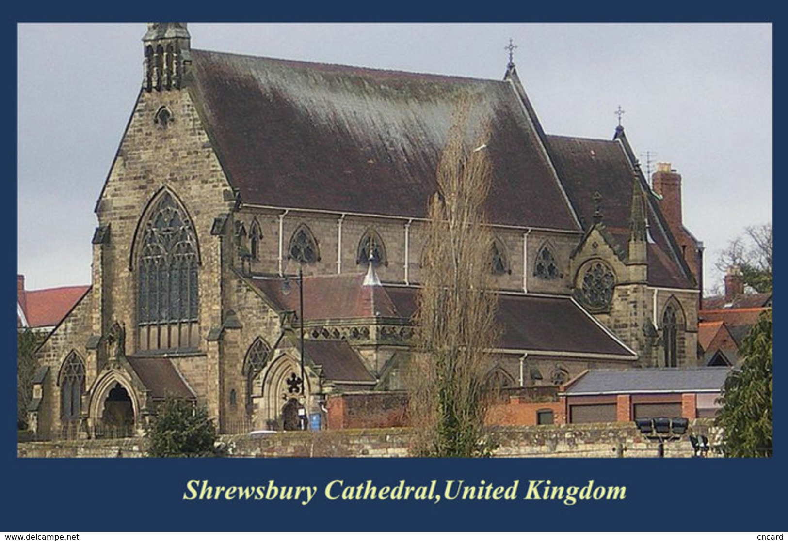 T91-052 ]     Shrewsbury Cathedral UK  Cathedral Church Dom ,  Prestamped Card - Churches & Cathedrals