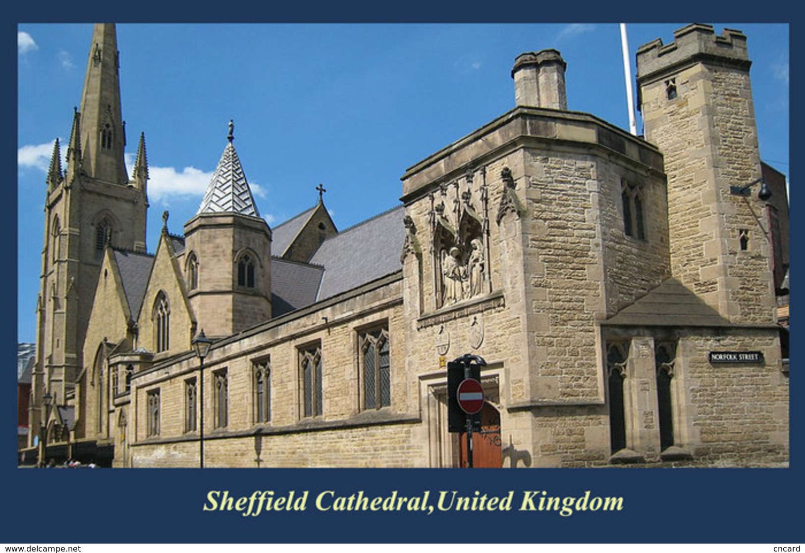 T91-059 ]    Sheffield Cathedral UK  Cathedral Church Dom ,  Prestamped Card - Churches & Cathedrals