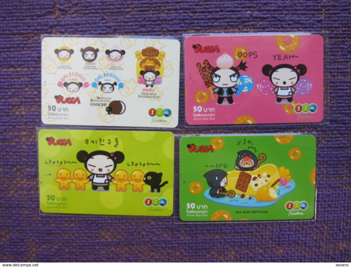 Prepaid Phonecard, Pucca, Set Of 11,used - Thailand