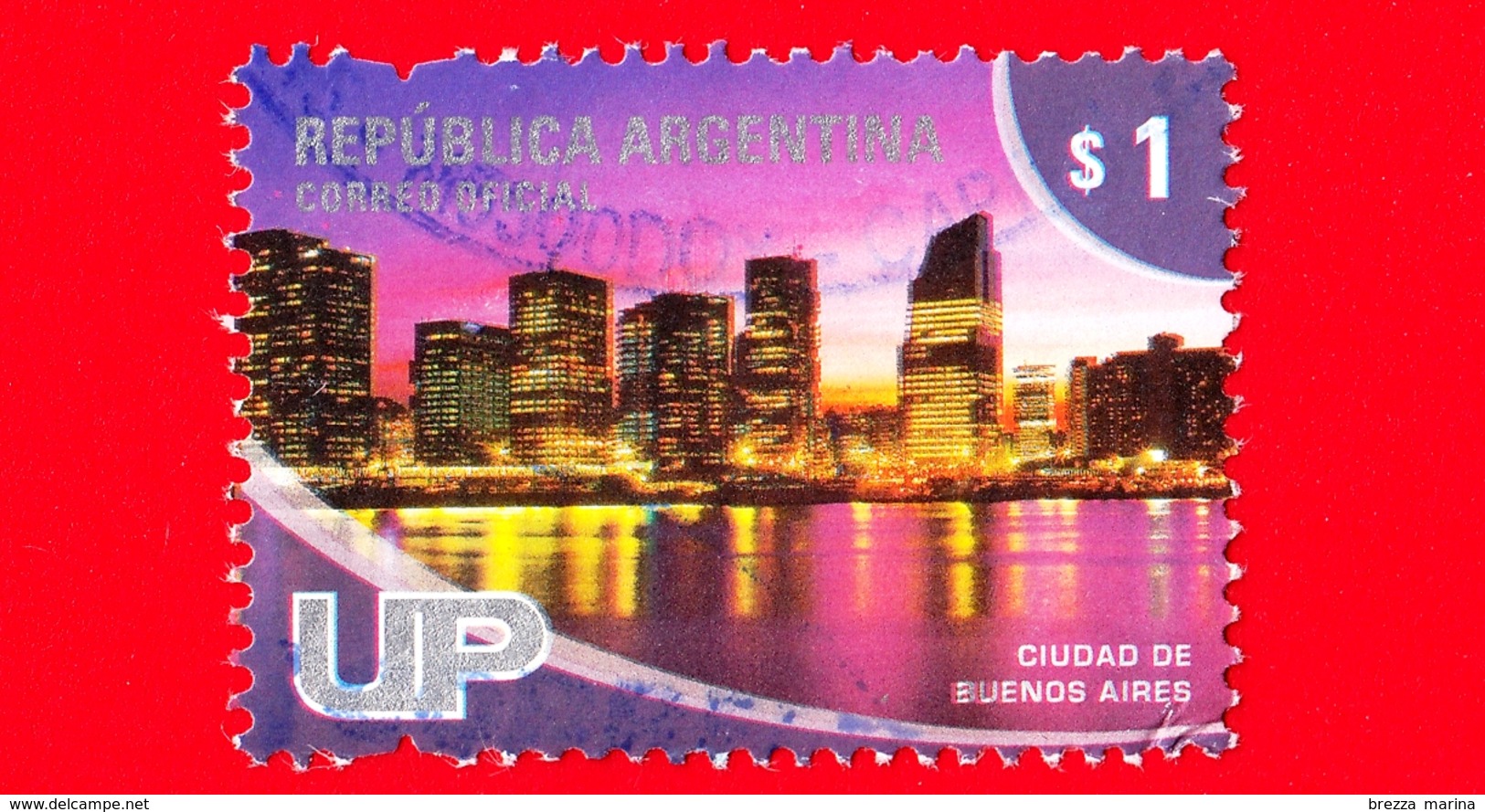 ARGENTINA - Usato - 2008 - Turismo - Vedute Di Città - Buenos Aires - $ 1 - Gebruikt