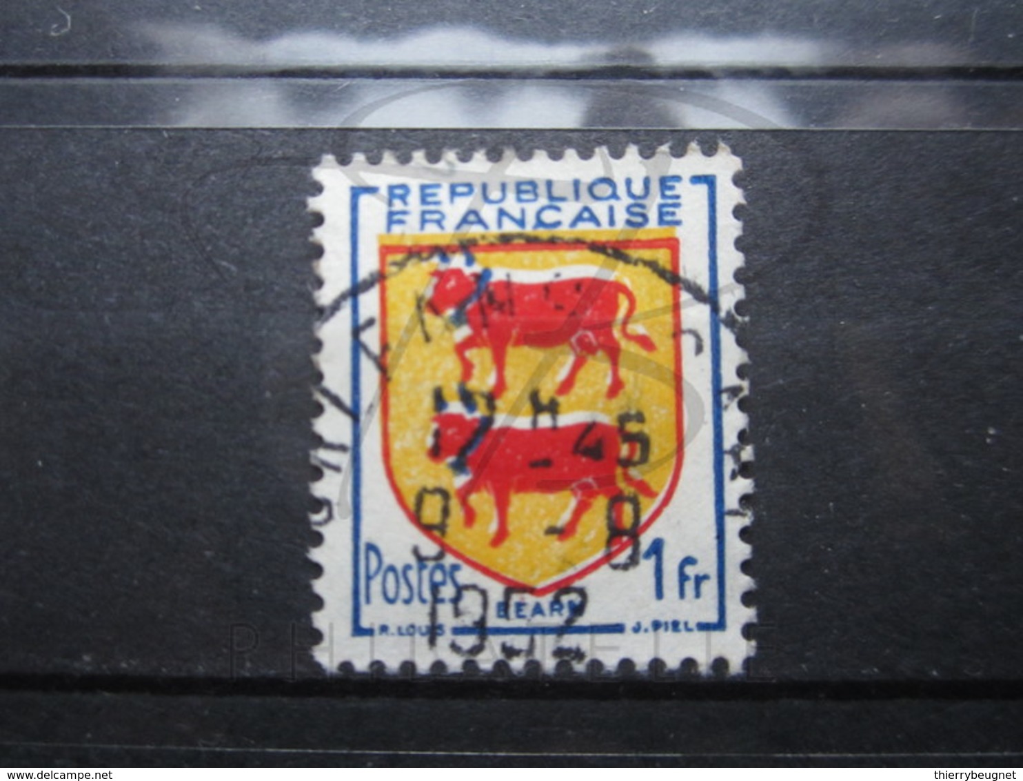 VEND BEAU TIMBRE DE FRANCE N° 901 , JAUNE DECALE !!! - Oblitérés