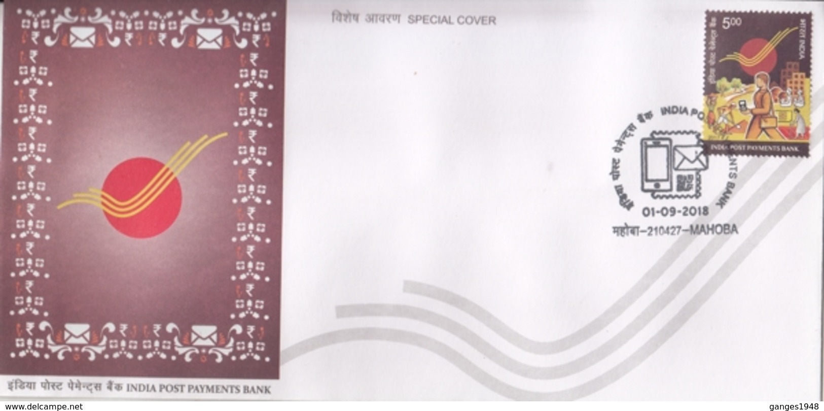 India 2018  India Post Payment Bank  Mahoba Special Cover  #15852  D  Inde Indien - Covers & Documents