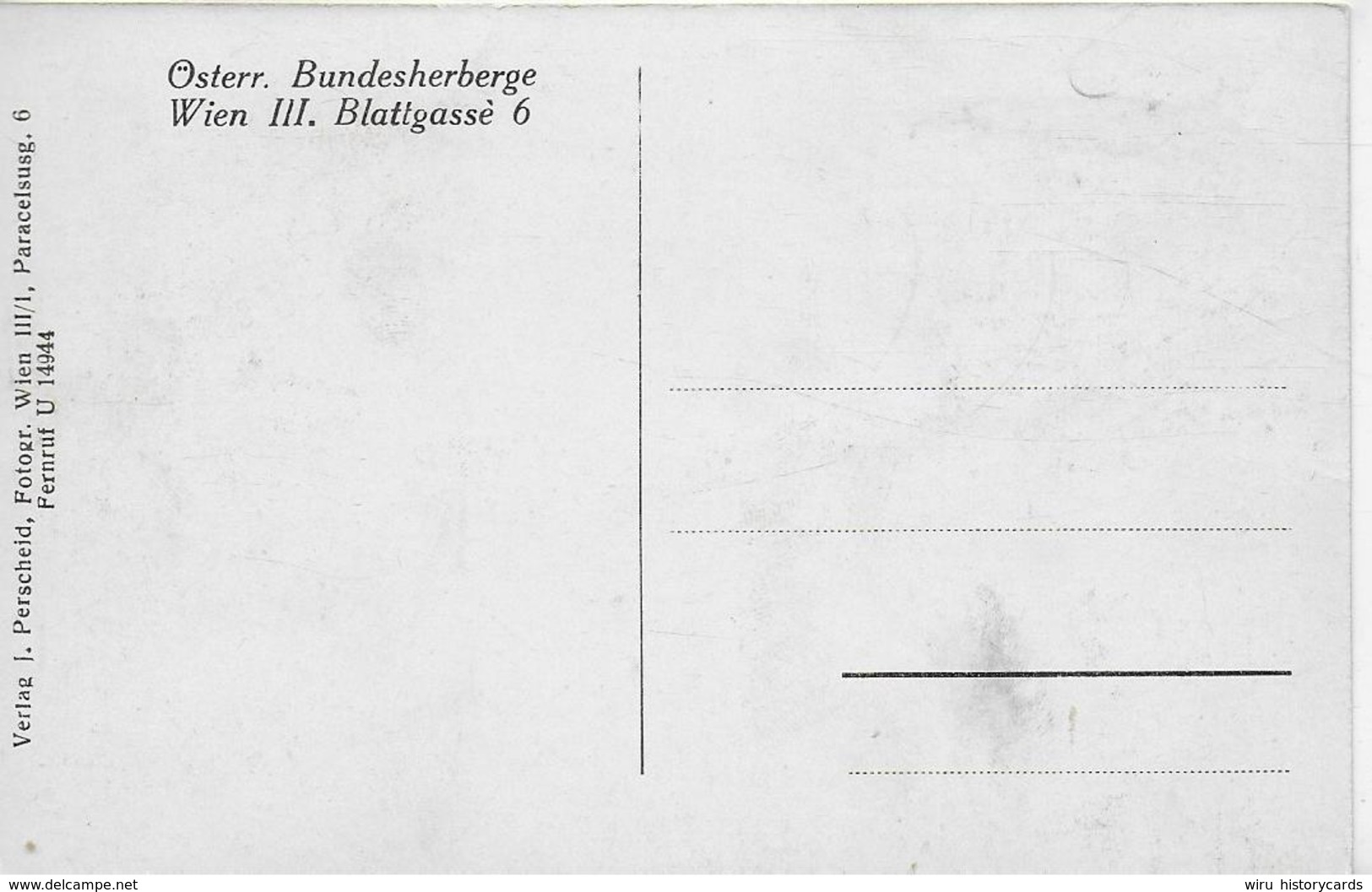 AK 0092  Wien - Österr. Bundesherberge ( Blattgasse 6 )Schlafsaal / Verlag Perscheid Um 1930-50 - Wien Mitte